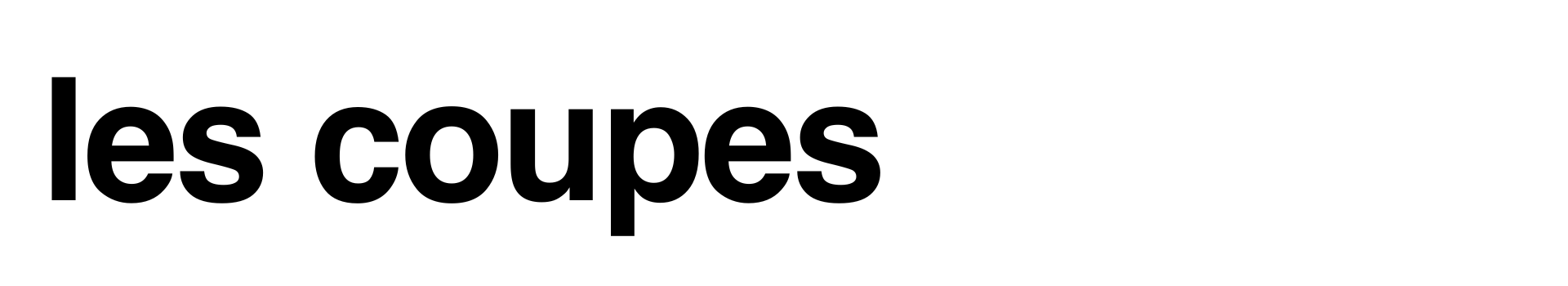 Les coupes