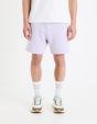 Bermuda straight en coton molleton - violet