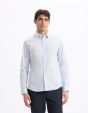 Chemise slim en coton stretch - bleu clair