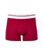 Boxer coton stretch ceinturé contrastée - prune
