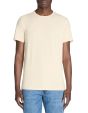T-shirt slim col rond en coton stretch - bleu