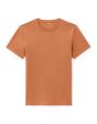 T-shirt slim col rond en coton stretch - noisette