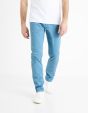 Pantalon chino slim en coton stretch - bleu