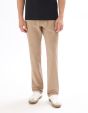 Pantalon chino straight en coton stretch longueur standard - beige clair