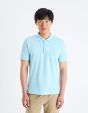 Polo piqué en coton - bleu ciel
