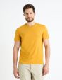 T-shirt col rond 100% coton - jaune