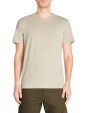 T-shirt straight col rond 100% coton - beige