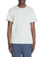 T-shirt straight col rond 100% coton - bleu