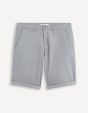 Bermuda chino en coton stretch - gris