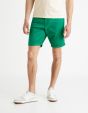 Bermuda chino uni coton stretch - vert bouteille