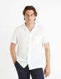 Chemise  regular 100% gaze de coton - blanc
