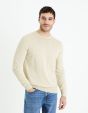 Pull col rond 100% coton - naturel