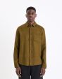 Chemise regular 100% lin - marron