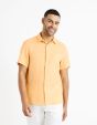 Chemise regular 100% lin - orange