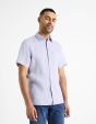 Chemise regular 100% lin - parme