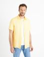 Chemise regular 100% lin - jaune