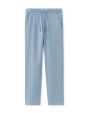 Pantalon straight 100% lin - bleu