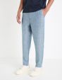 Pantalon chino en lin - bleu