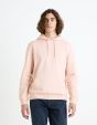 Sweat à capuche 100% coton - rose