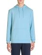 Sweat capuche fixe coton - bleu clair