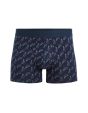Boxer en coton stretch aubergine - marine