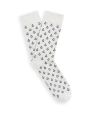 Chaussettes hautes motifs ancres - gris chiné