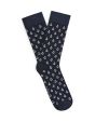 Chaussettes hautes motifs ancres - marine