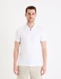 Polo piqué en coton supima stretch - blanc