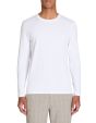 T-shirt straight 100% coton manches longues - blanc