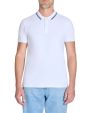 Polo slim coton stretch - blanc