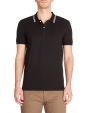 Polo slim coton stretch - noir