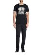 T-shirt straight col rond 100% coton - noir