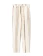 Pantalon straight texturé à rayures - écru
