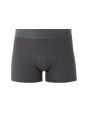Boxer uni en coton stretch gaufré - gris foncé