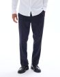 Pantalon chino straight stretch sergé - marine