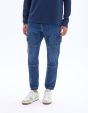 Jean cargo slim coton stretch - bleu