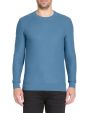 Pull col rond 100% coton - bleu