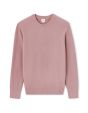 Pull col rond 100% coton - vieux rose