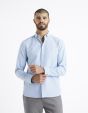 Chemise regular oxford 100% coton - bleu clair