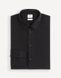 Chemise slim coton stretch - noir