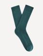 Chaussettes hautes en côte unies supima