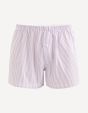 Caleçon popeline 100% coton rayé - lilas