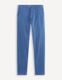 Pantalon chino slim twill stretch - bleu