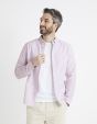 Chemise regular oxford 100% coton - mauve