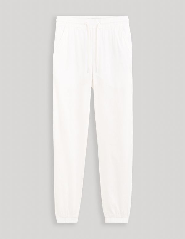 Pantalon en lin et coton - blanc