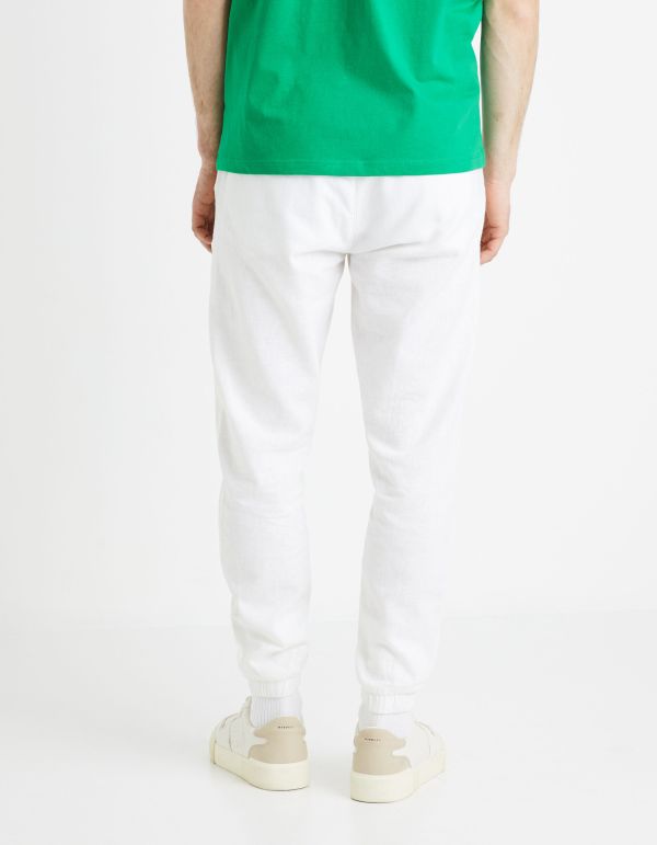 Pantalon en lin et coton - blanc