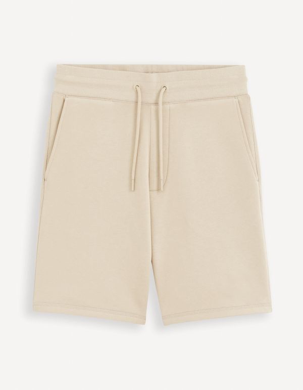Short en molleton - taupe clair