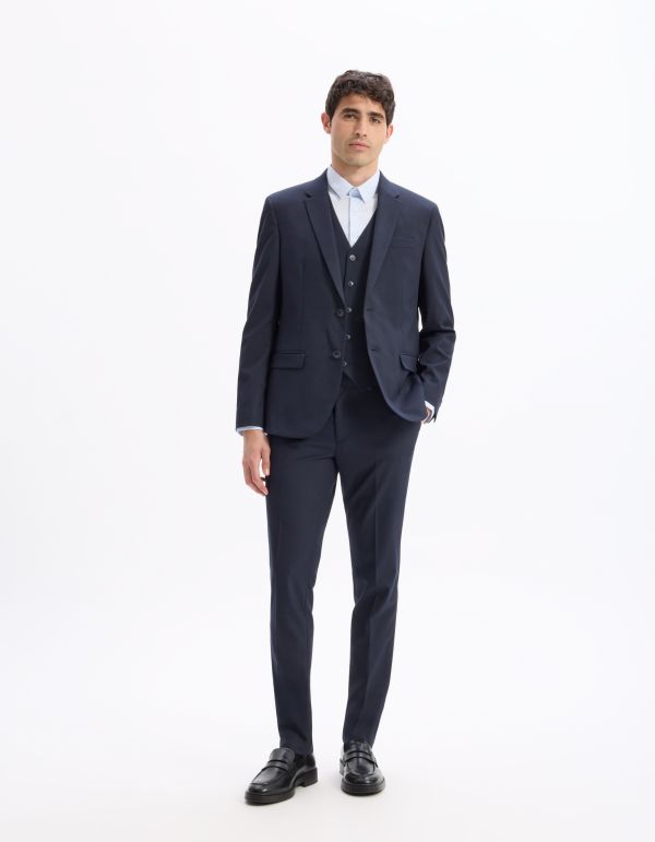 Chemise slim en coton stretch - bleu clair