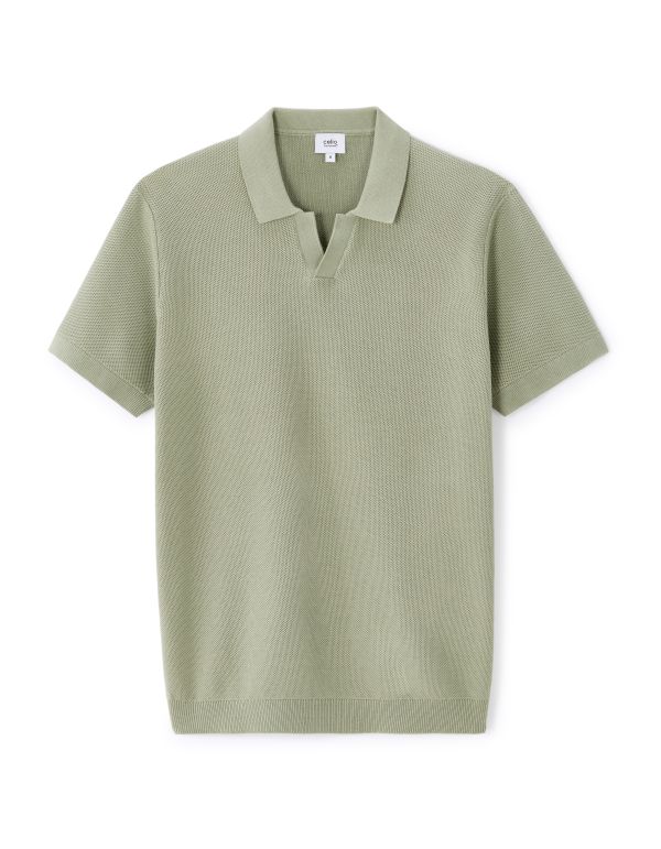 Polo piqué regular 100% Coton tricot - vert