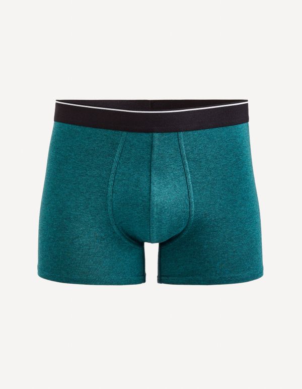 Boxer en coton stretch - turquoise